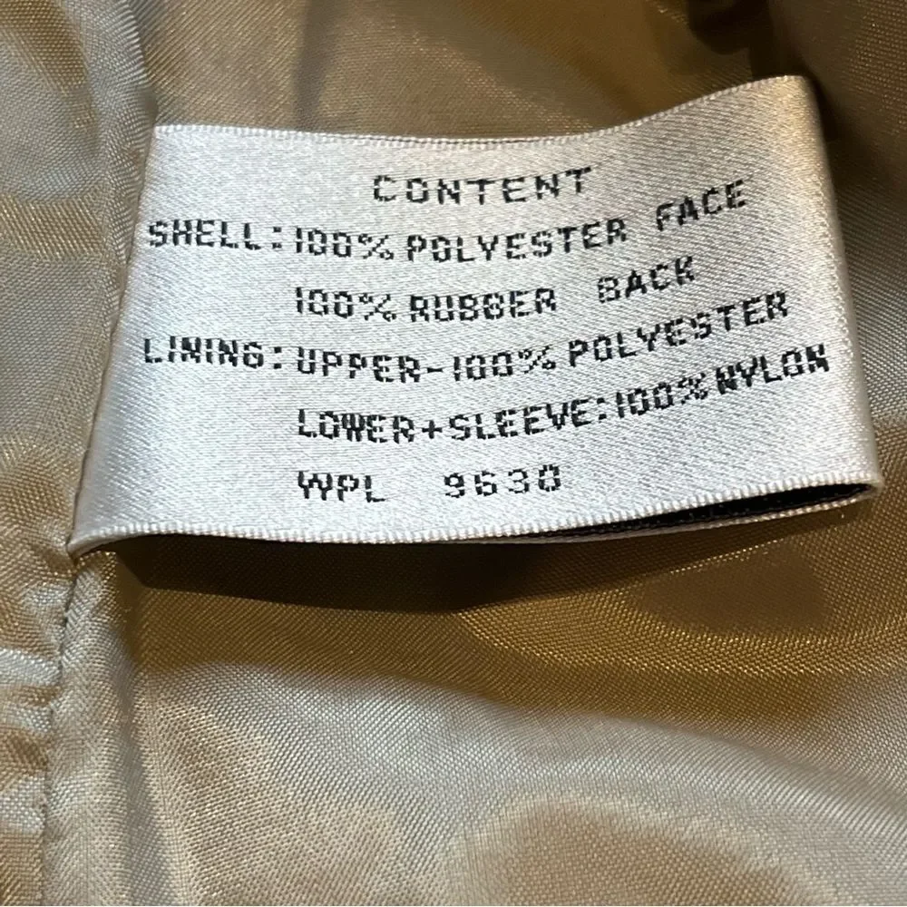 Women's Trench/rain Coat Tan Size 6 - Picture 12 of 12